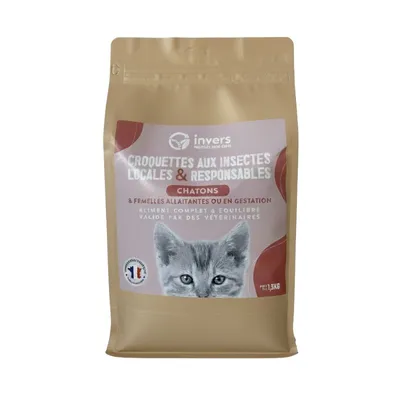 Croquettes aux insectes pour chatons et femelles allaintantes - Invers