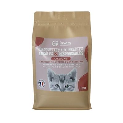 Croquettes aux insectes pour chatons et femelles allaintantes - Invers 1,5kg