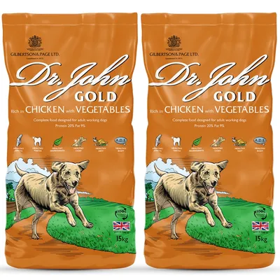 Dr John Gold mit Huhn für große Hunderassen