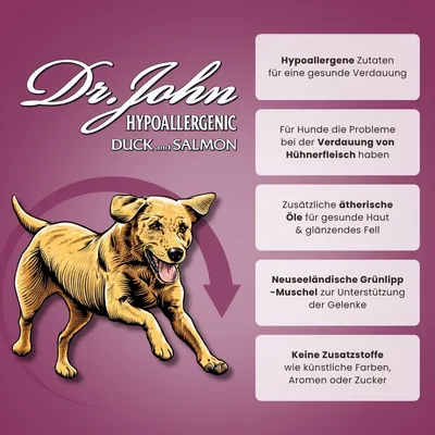 Dr John mit Ente & Lachs für ausgewachsene Hunde – 2 x 12.5 kg