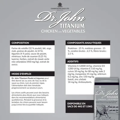 Dr John Titanium Poulet avec Légumes