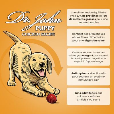 Croquettes chiot – Dr John Puppy Poulet