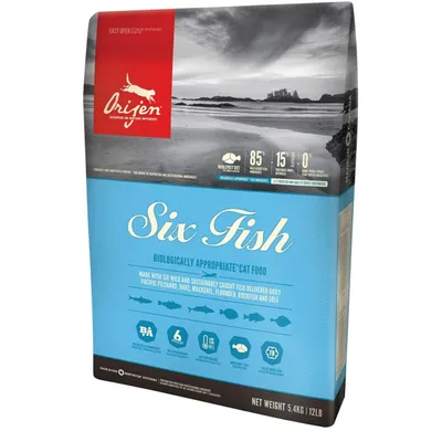 ORIJEN Alimentation Six Fish Croquettes pour Chats 5,4 kg ORIJEN Alimentation Six Fish Croquettes pour Chats 5,4 kg