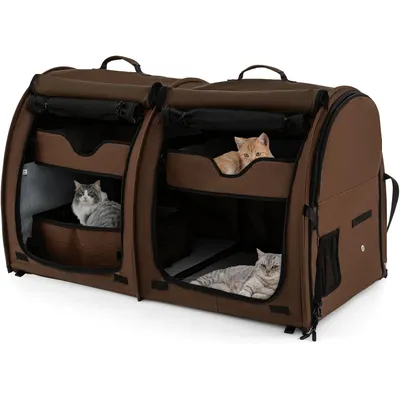 GIANTEX Sac de Transport à 2 Compartiments pour Chien Chat