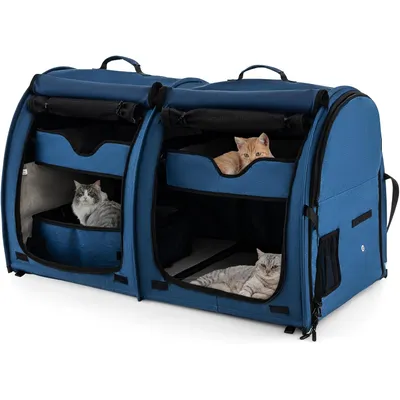 GIANTEX Sac de Transport pour Chien Chat à 2 Compartiments