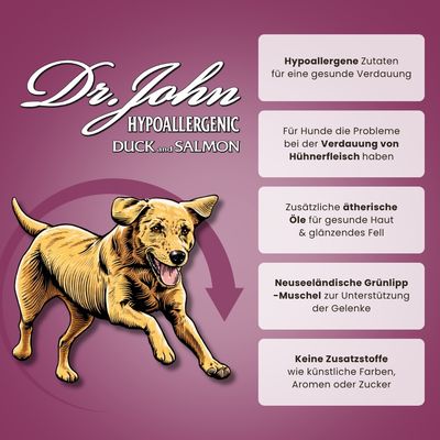 Dr John mit Ente & Lachs für ausgewachsene Hunde