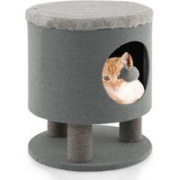 GIANTEX Maison de Chat Multifonctionnelle 3 en 1 avec Griffoirs
