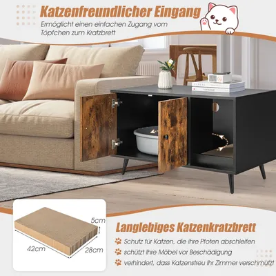 GIANTEX Katzenhaus, Katzenschrank, im Industrial-Stil GIANTEX Katzenhaus, Katzenschrank, im Industrial-Stil