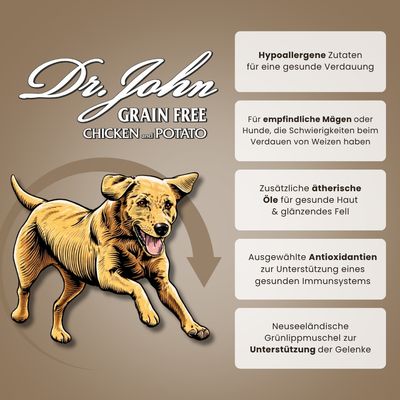 Dr John Getreidefrei mit Huhn für ausgewachsene Hunde