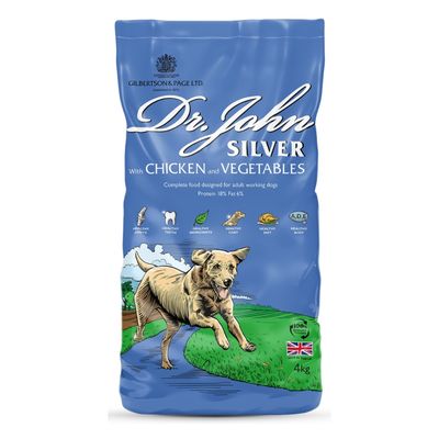 Croquettes chien senior & light – Dr John Silver Poulet 4kg