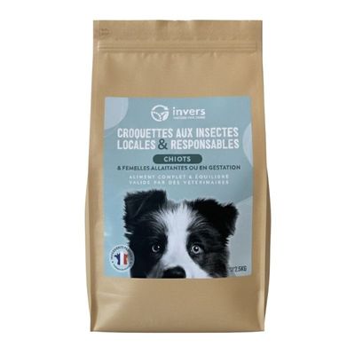 Croquettes aux insectes pour chiots et femelles allaitantes - Invers