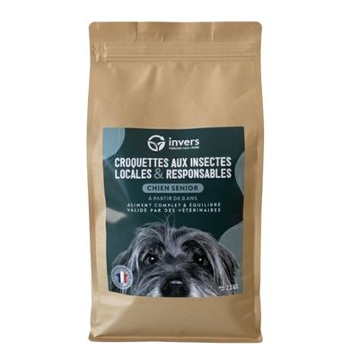 Croquettes aux insectes pour chien sénior (à partir de 8 ans) - Invers 2,5kg