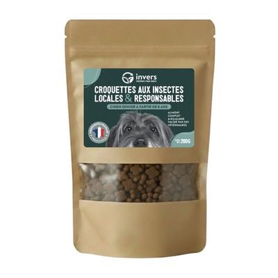 Croquettes aux insectes pour chien sénior (à partir de 8 ans) - Invers Échantillon 200g