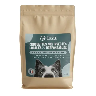 Croquettes aux insectes pour chien de taille moyenne - Invers