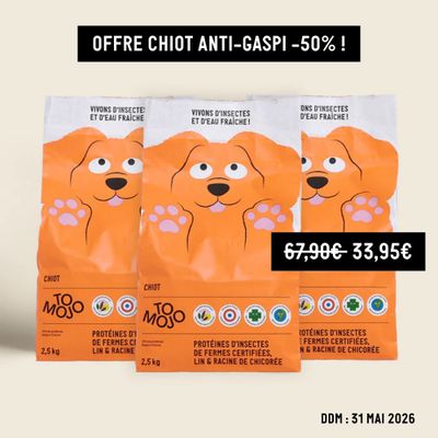 OFFRE Anti-gaspi - Croquettes aux insectes pour chiots - Tomojo