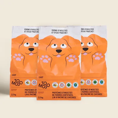 Croquettes aux insectes pour chiots - Tomojo Croquettes aux insectes pour chiots - Tomojo