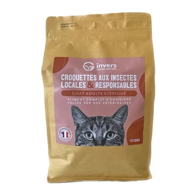 Croquettes aux insectes pour chat adulte stérilisé - Invers Croquettes aux insectes pour chat adulte stérilisé - Invers