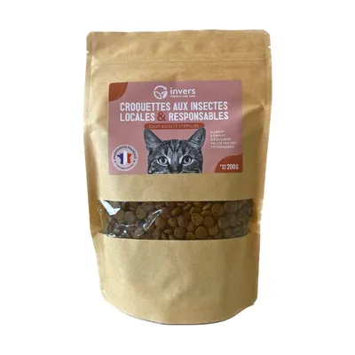 Croquettes aux insectes pour chat adulte stérilisé - Invers Croquettes aux insectes pour chat adulte stérilisé - Invers