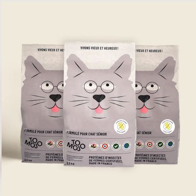 Croquettes aux insectes pour chat sénior - Tomojo