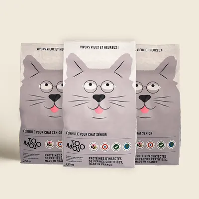 Croquettes aux insectes pour chat sénior - Tomojo