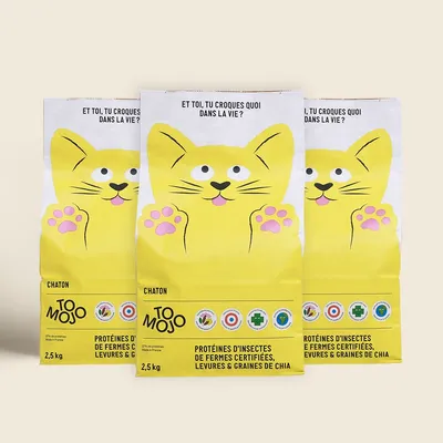OFFRE ANTI-gaspi - Croquettes aux insectes pour chaton - Tomojo OFFRE ANTI-gaspi - Croquettes aux insectes pour chaton - Tomojo