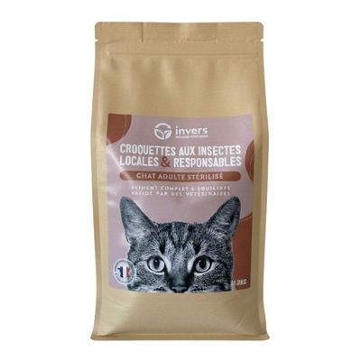 Croquettes aux insectes pour chat adulte stérilisé - Invers