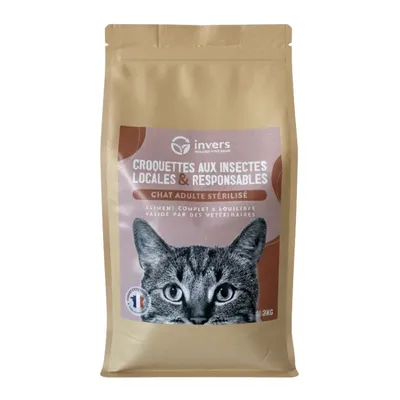 Croquettes aux insectes pour chat adulte stérilisé - Invers