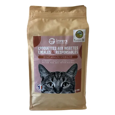 Croquettes aux insectes pour chat adulte stérilisé - Invers Croquettes aux insectes pour chat adulte stérilisé - Invers