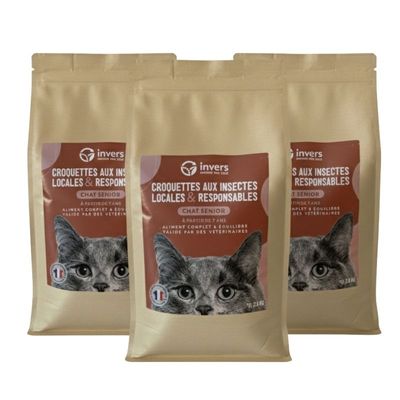 Croquettes aux insectes pour chat sénior - Invers