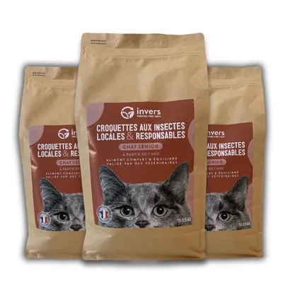 Croquettes aux insectes pour chat sénior - Invers Croquettes aux insectes pour chat sénior - Invers