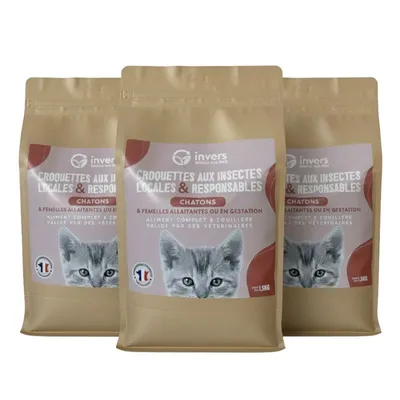 Croquettes aux insectes pour chatons et femelles allaintantes - Invers Croquettes aux insectes pour chatons et femelles allaintantes - Invers