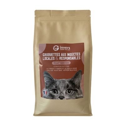 Croquettes aux insectes pour chat sénior - Invers