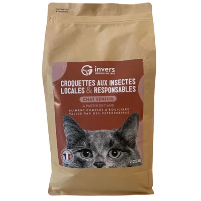 Croquettes aux insectes pour chat sénior - Invers