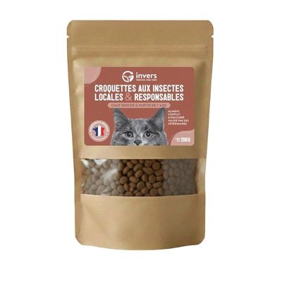Croquettes aux insectes pour chat sénior - Invers Échantillon 200g