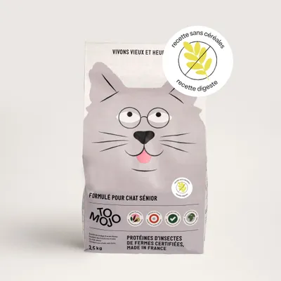 Croquettes aux insectes pour chat sénior - Tomojo