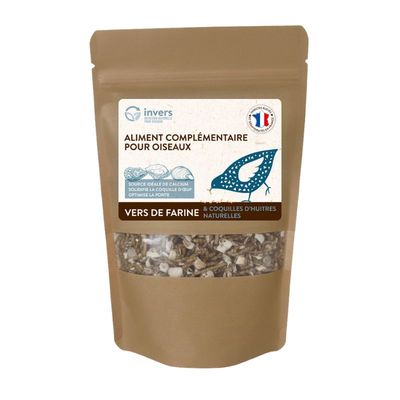 Mélange de vers de farine et de coquilles d'huîtres - Invers
