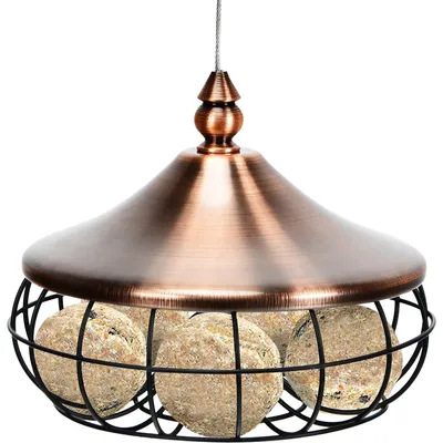 Giantex Mangeoire à Oiseaux en Fer à Suspendre,Douille Boule De Graisse Giantex Mangeoire à Oiseaux en Fer à Suspendre,Douille Boule De Graisse