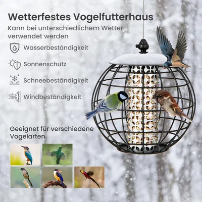 Giantex wetterfest Metallgitter-Vogelfutterspender,aufhängbares Vogelhaus Giantex wetterfest Metallgitter-Vogelfutterspender,aufhängbares Vogelhaus