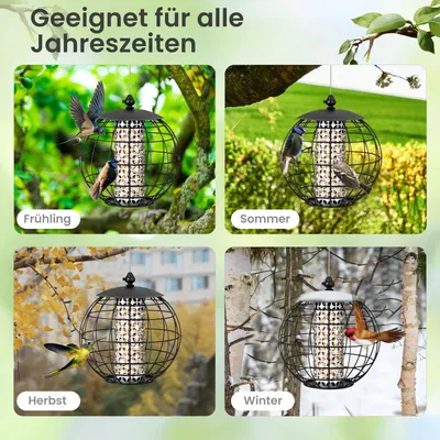 Giantex wetterfest Metallgitter-Vogelfutterspender,aufhängbares Vogelhaus Giantex wetterfest Metallgitter-Vogelfutterspender,aufhängbares Vogelhaus