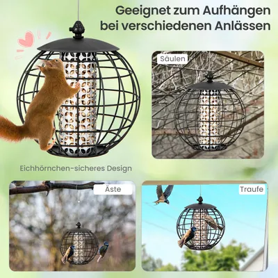 Giantex wetterfest Metallgitter-Vogelfutterspender,aufhängbares Vogelhaus Giantex wetterfest Metallgitter-Vogelfutterspender,aufhängbares Vogelhaus