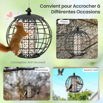 Giantex Mangeoire à Oiseaux à Suspendre 3 KG Résistante aux Intempéries