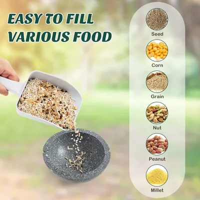 Giantex Mangeoire pour Oiseaux Suspendu,Toit en Métal , Bain pour Oiseaux