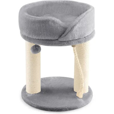 GIANTEX Arbre à Chat avec Poteaux, Nid Détachable et Boule Suspendue