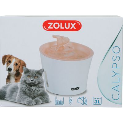 Fontaine à eau Calypso 3 litres rose pour chat et chien