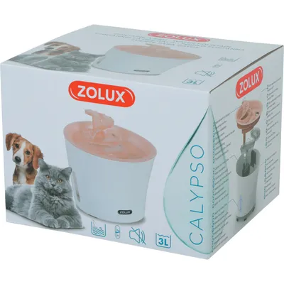 zolux - Fontaine à eau Calypso 3 litres rose pour chat et chien