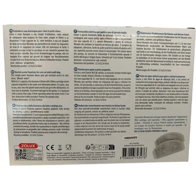 zolux - Fontaine à eau Calypso 3 litres rose pour chat et chien