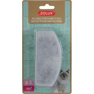 Filtres de rechange pour la fontaine Zolux 2 litres.