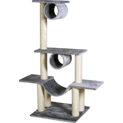 animallparadise - Arbre a chat Amédéo, couleur gris clair,  hauteur 140 cm,