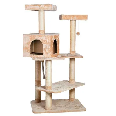 Flamingo - Arbre à chat Makalu 71 x 60 x Hauteur 150 cm couleur beige.
