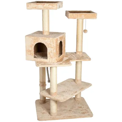 Arbre à chat Makalu 71 x 60 x Hauteur 150 cm couleur beige.